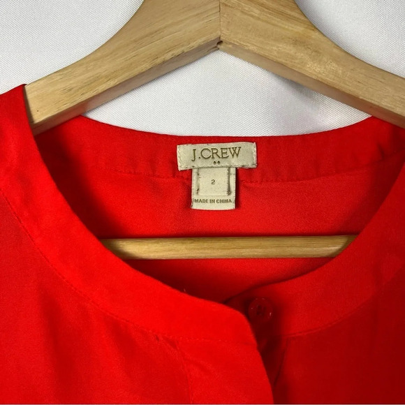 J. Crew Red Popover Sleeveless Blouse 2 - Picture 4 of 4